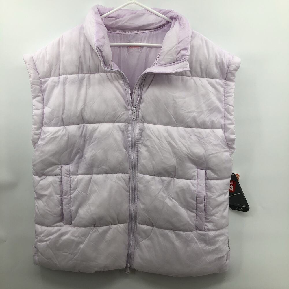 FP Movement Women's In A Bubble Puffer Vest Rose Quartz Light Pink Size XL